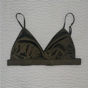 Fashion Nova Olive Triangle Bralette